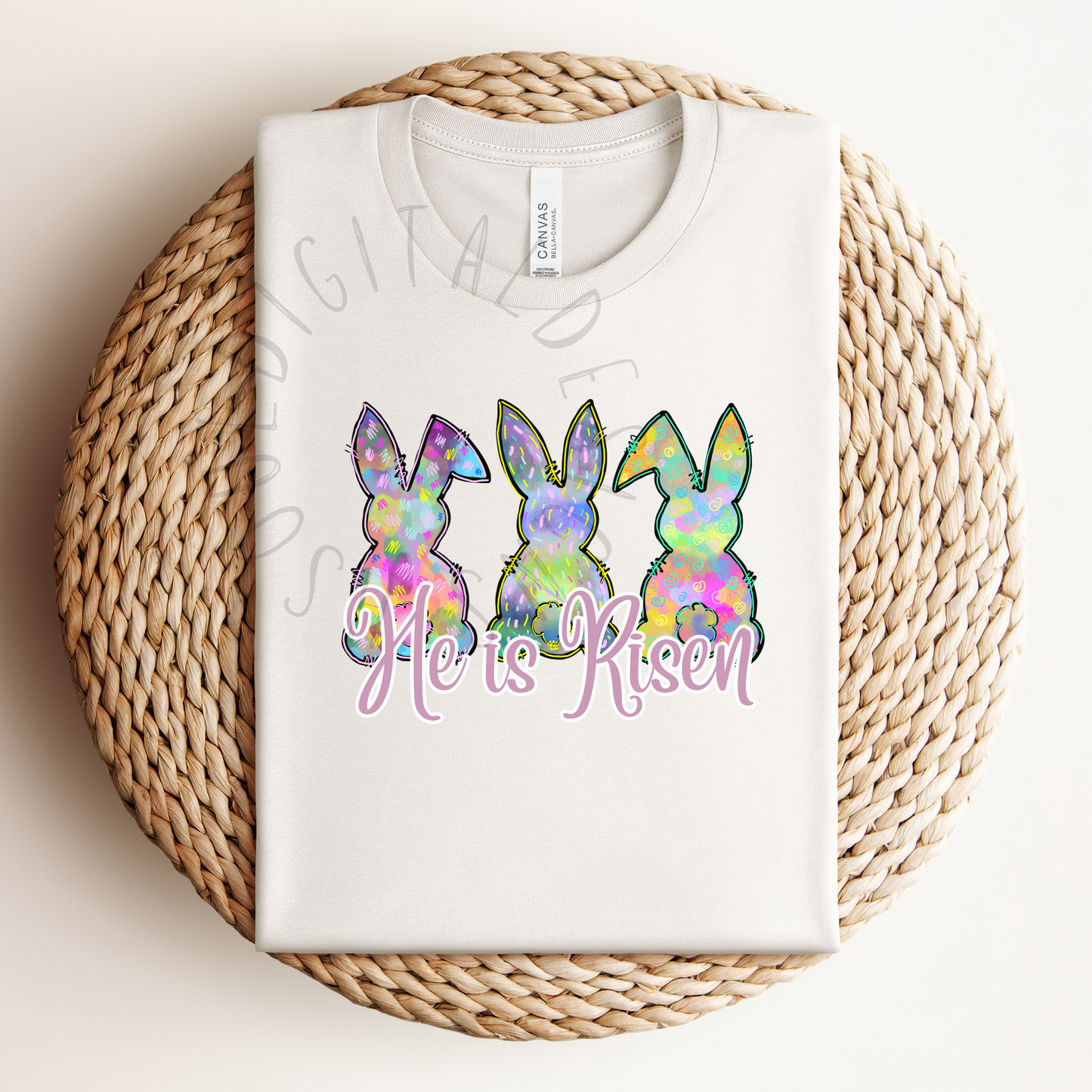 Easter Bunnies He is Risen DIGITAL DOWNLOAD