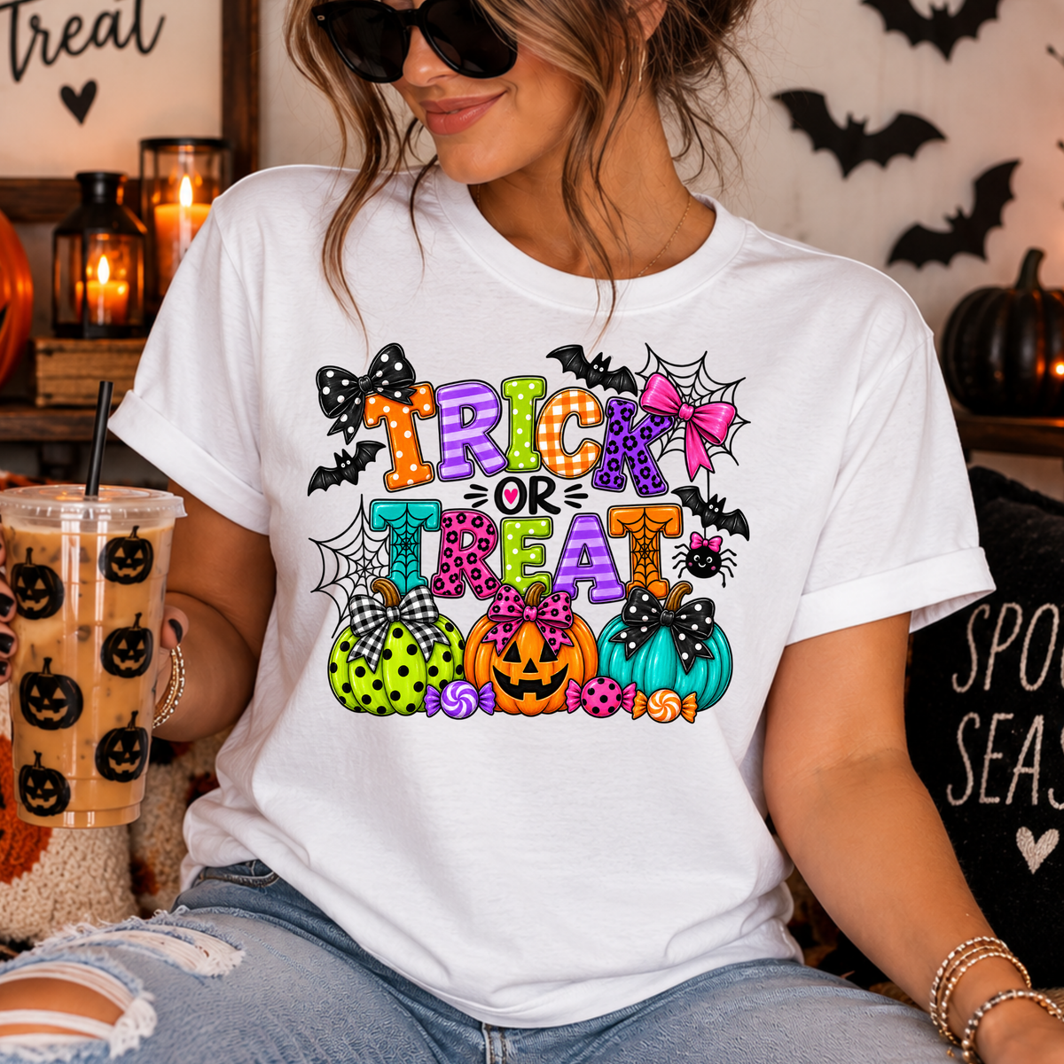 Colorful Trick or Treat - digital download