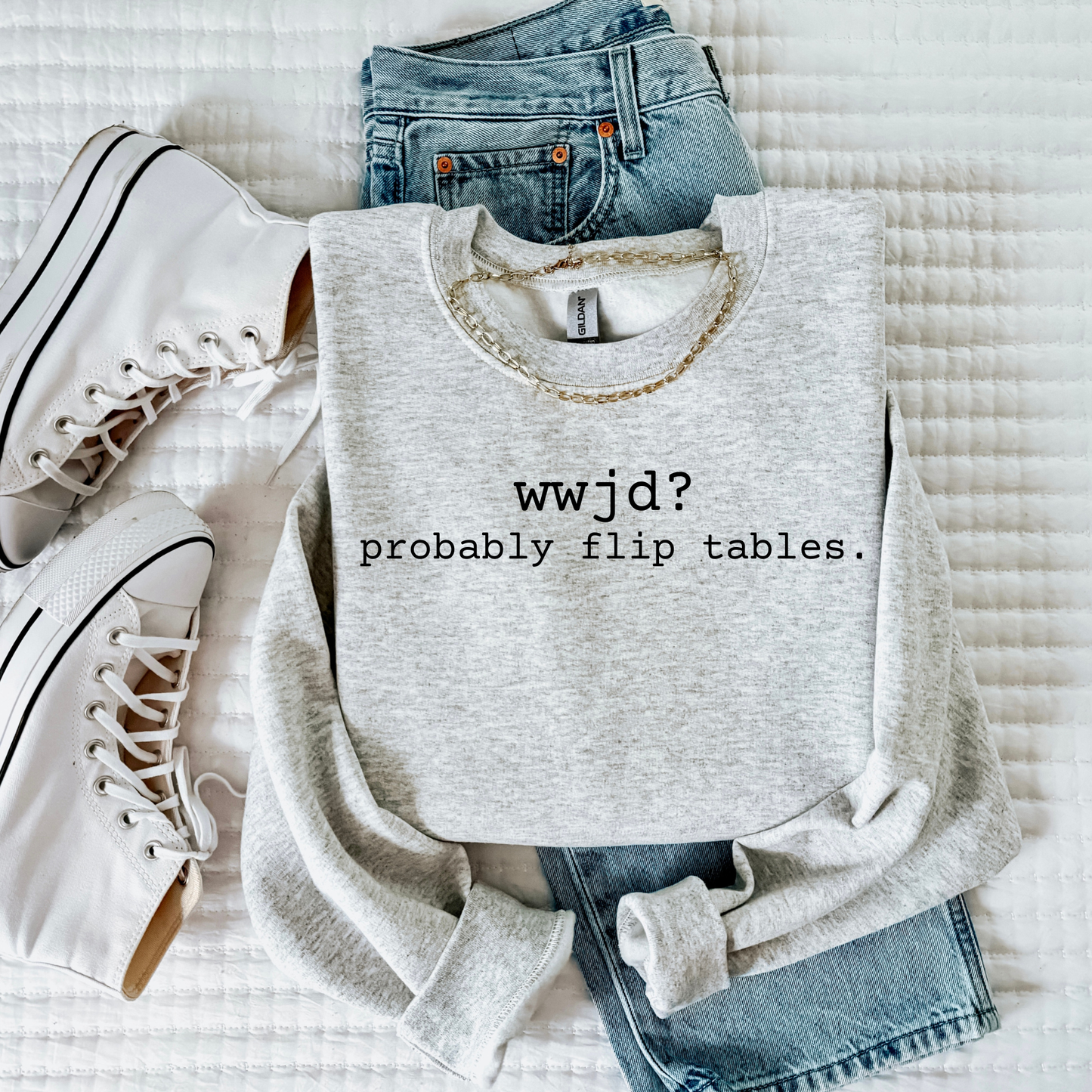 wwjd embroidered sweatshirt