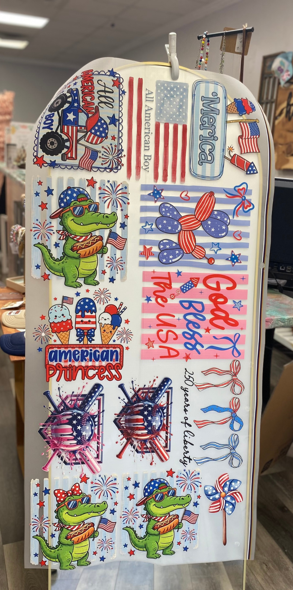 Patriotic Premade Gang Sheet 22x48 inch