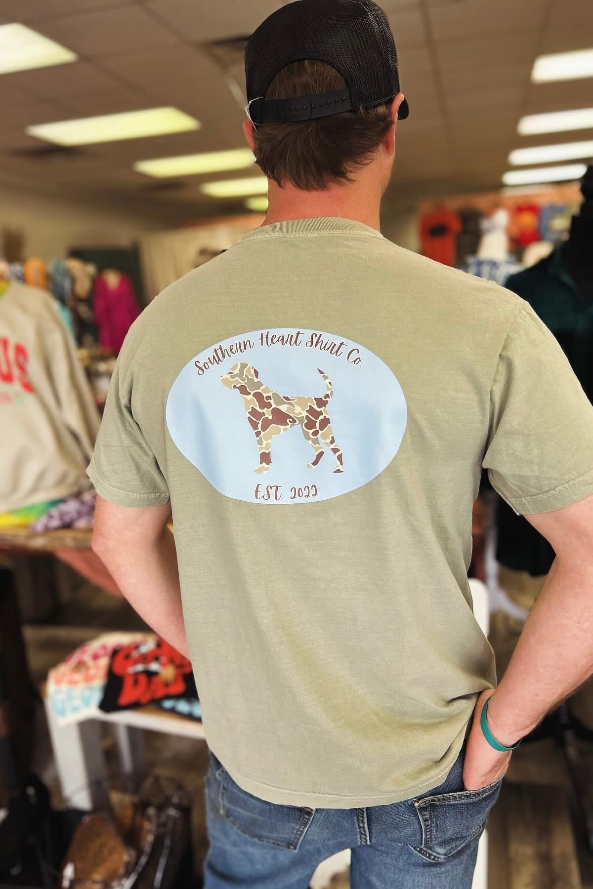 Southern Heart Shirt Co. Camo Dog Tee