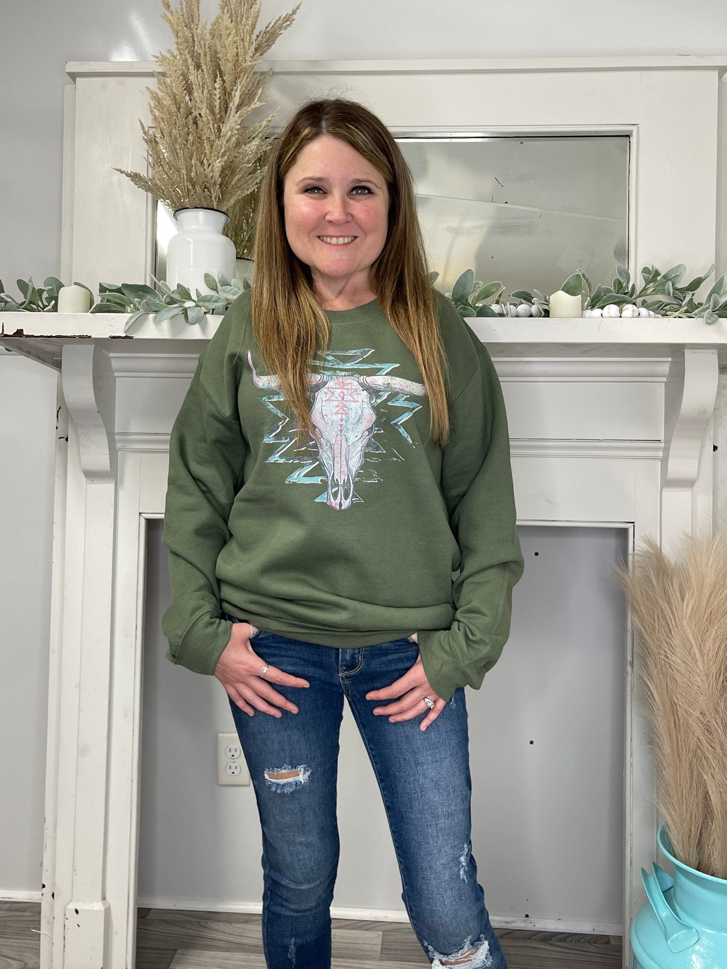 Cow Skull Sweatshirt