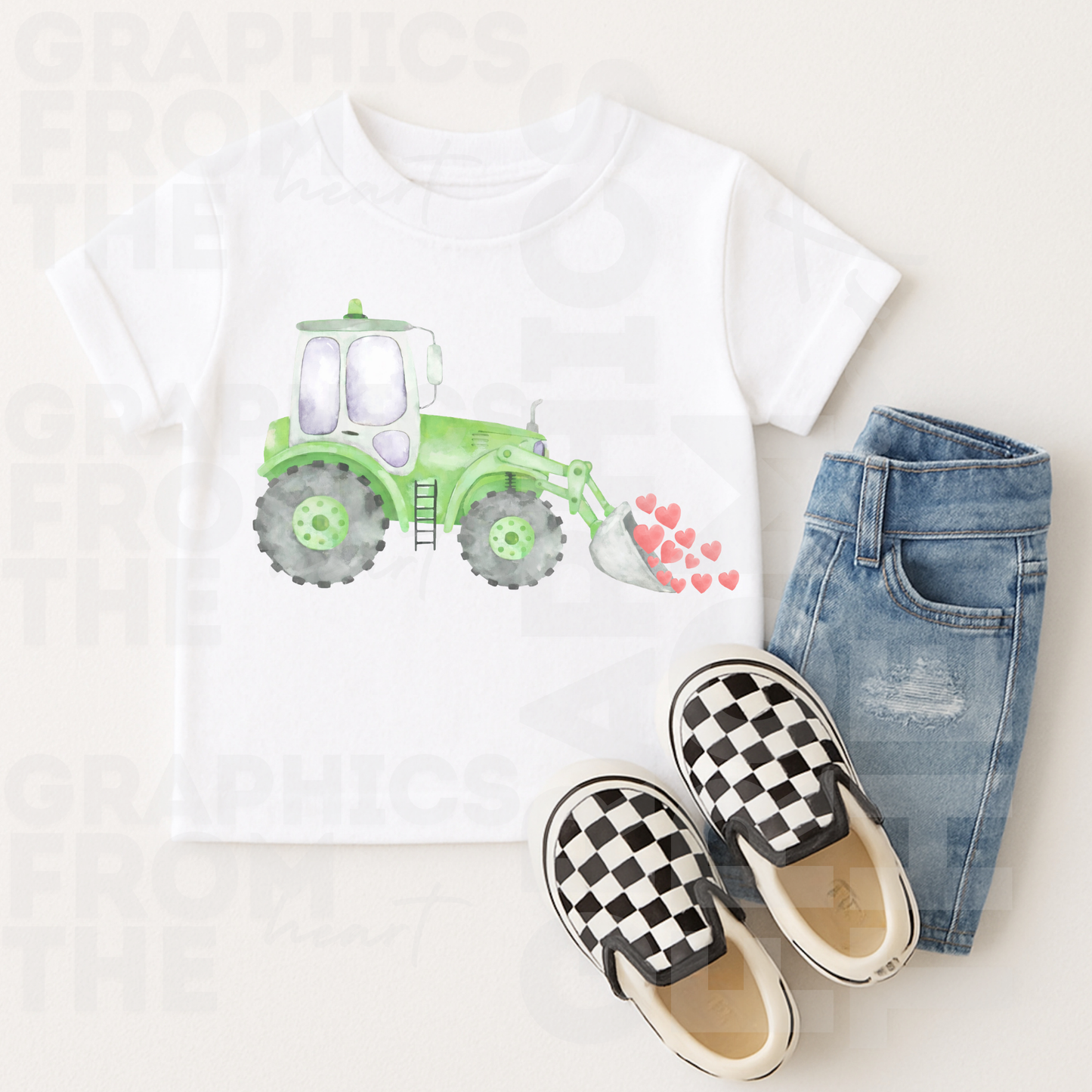 Tractor Valentines Day png, digital download