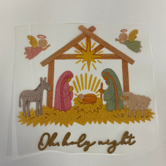 Oh Holy Night Christmas DTF Transfer