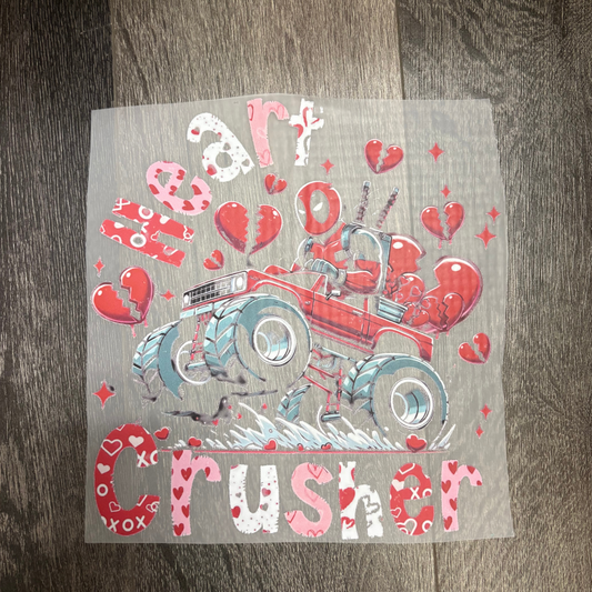 Heart Crusher Deadpool Kids Valentine's Day DTF Transfer