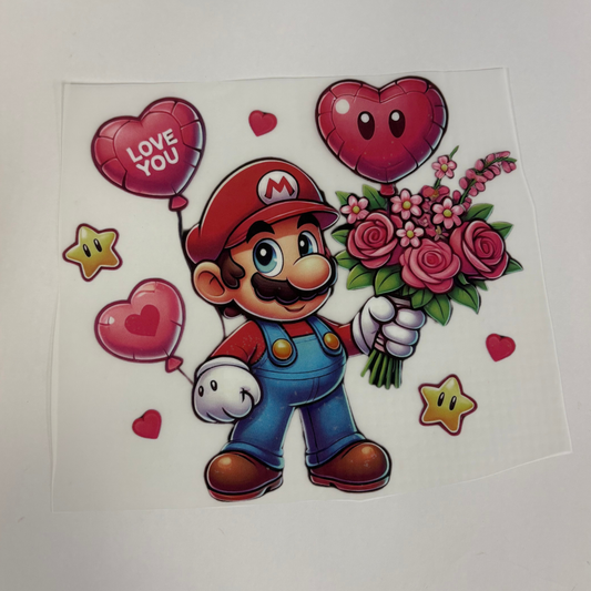 Mario Valentine's Day Kid DTF Transfer
