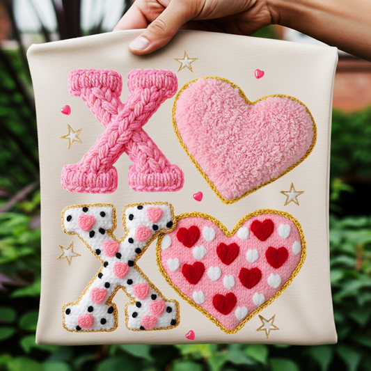 XOXO Hearts - Faux Yarn Digital Download