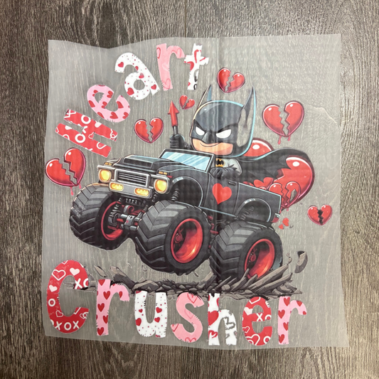 Batman Heart Crusher Valentine's Day kid DTF Transfer