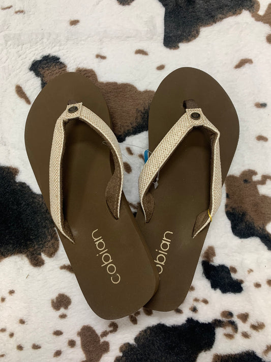 Womens Fiesta Skiny Bounce Tan Flipflops