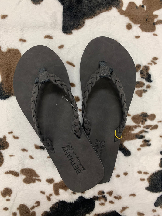 Womens Charcoal Flipflops