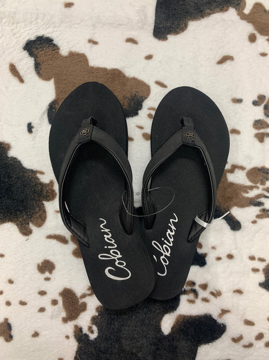 Womens Skinny Bounce Black Flipflops